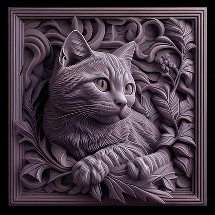 3D model Thai Lilac cat (STL)